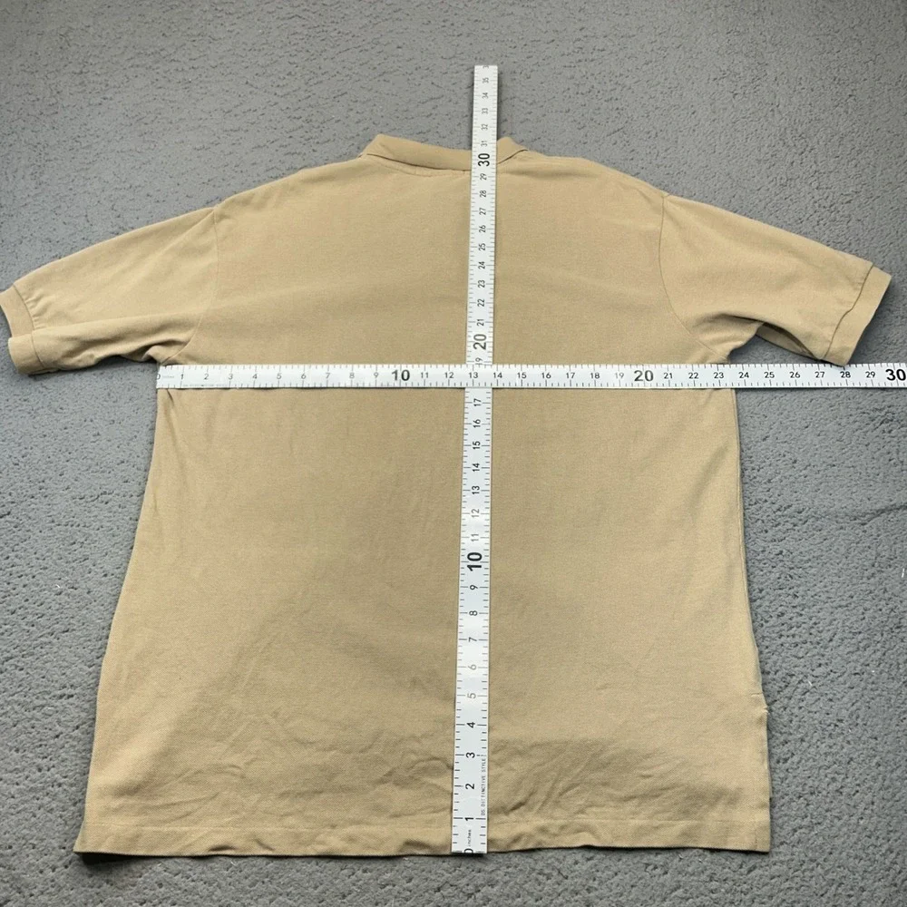 Polo Ralph Lauren Polo Mens Large Tan Short Sleeve Pony Logo Preppy Casual